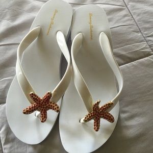 Tommy Bahama wedge flip flops
