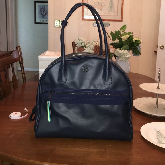 Blue and lime green gym bag!