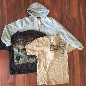 Dickies Lg hoodie Lg and Med tee