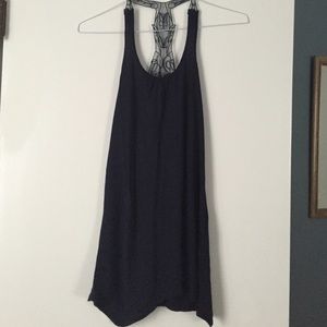 Heritage navy lace back dress