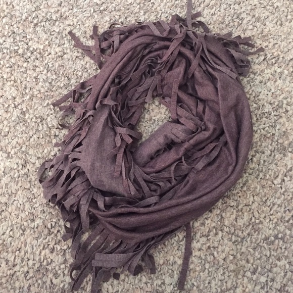 Brown/Grey Fringe Infinity Scarf