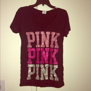 Victoria's Secret pink glitter shirt