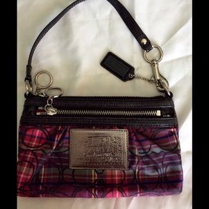 Coach Tartan Poppy Small Purse/Large Wristlet