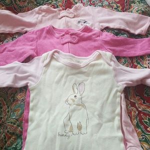6m onsies - 2 carter's and one touch of nature