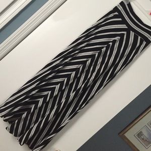 VS Cotton striped maxi skirt