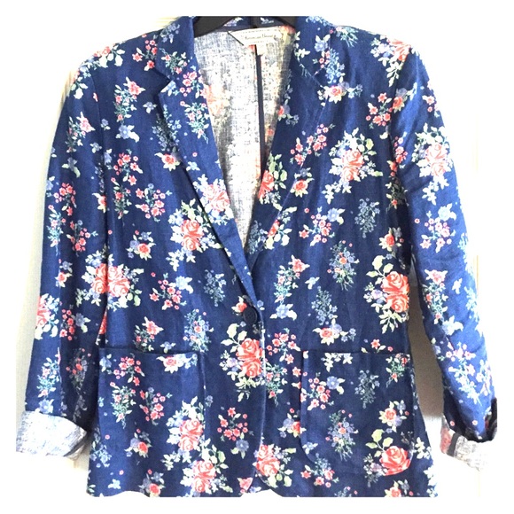 Floral Linen Blazer
