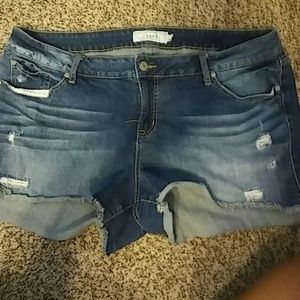 Torrid blue jean shorts