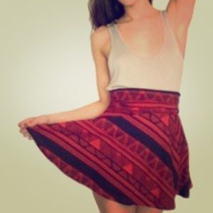 American Apparel Aztec High Waisted Skirt