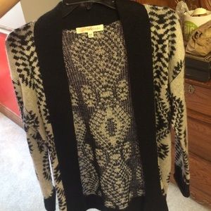 tribal print cardigan