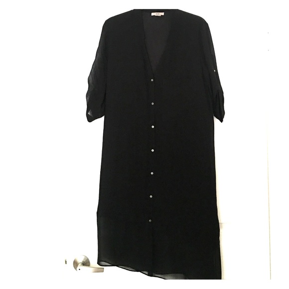 helmut Lang black shirt dress