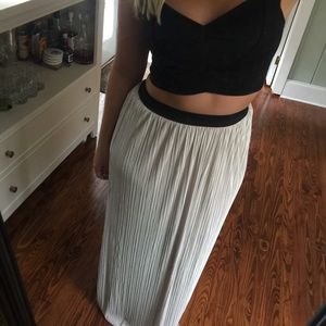 Crop top with maxi skirt