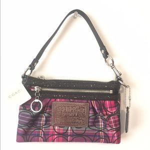 Coach Poppy Tartan Demi Clutch