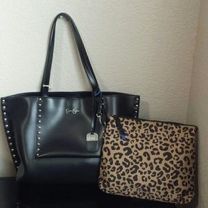 NWT! Jessica Simpson Black Winged Leroy Tote