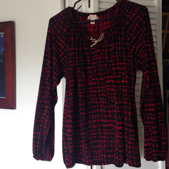 Michael Kors Blouse with Gold Chain Collar