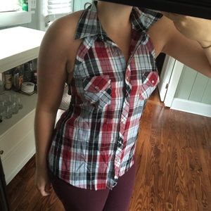 Plaid halter