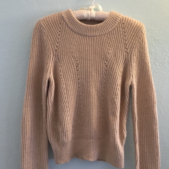 beige cable knit sweater