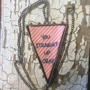 Hand embroidered necklace