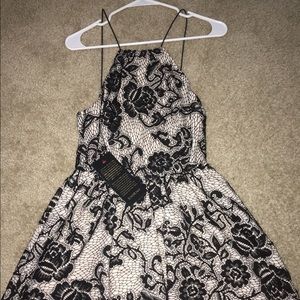 Bebe Square Neck Ruffle Dress Size 6