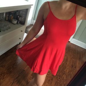 Red swing dress