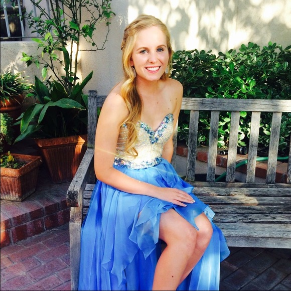 Jeweled Sherri Hill high-low dress.