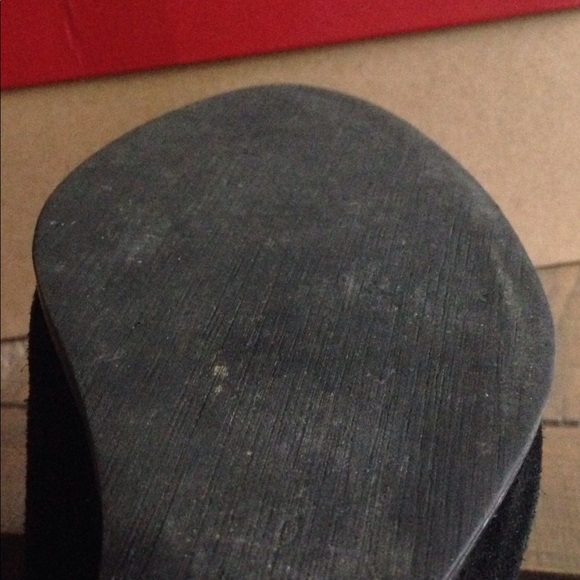 Saks Fifth Ave Black Suede Wedge Booties - Picture 8 of 8