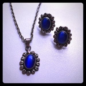 Sterling Silver Necklace And Earring Set