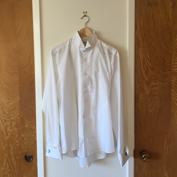 🎉 SALE: Men's white tuxedo shirt