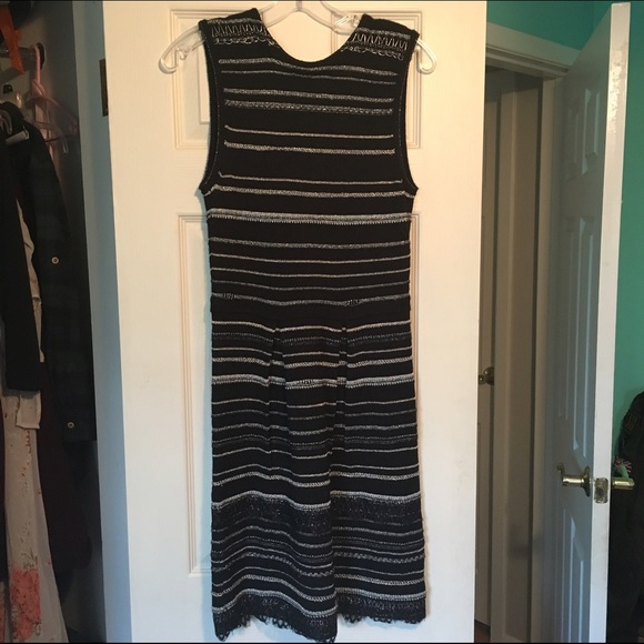 DESIGNER NANETTE LEPORE BLACK WOOL WINTER DRESS