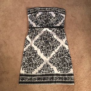 White House Black Market Strapless Floral Dress