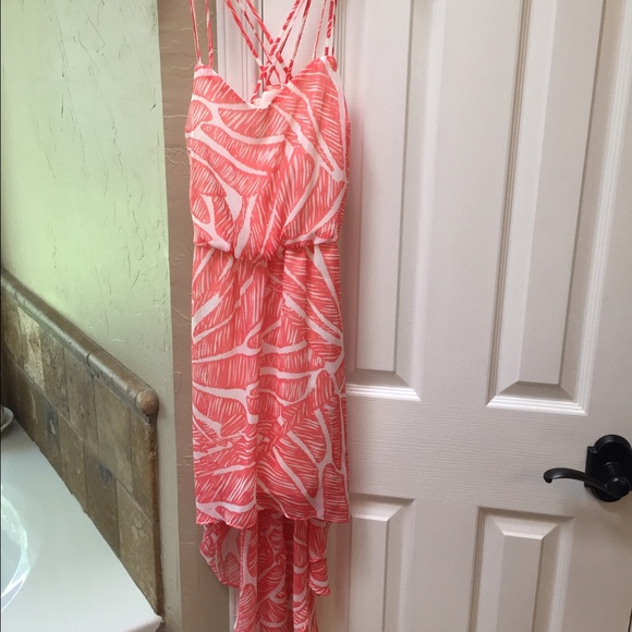 High Low dress from Dillard's. Pink chiffon