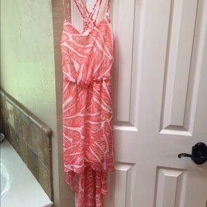 High Low dress from Dillard's. Pink chiffon