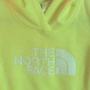 Cheery yellow North Face hoodie.