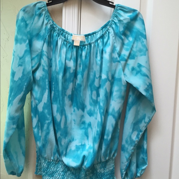Michael Kors blue and white blouse. Size small.