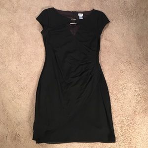 Cache Black Dress Silver Buckle Accent