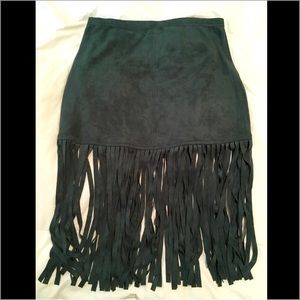 Ultra suede stretch mini skirt