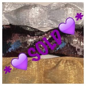 ❌❤️SOLD❤️❌ Shiny sparkling strapless Bandeau bras