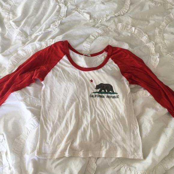 S PacSun California republic baseball tee