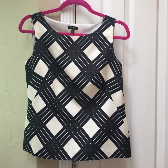 Talbots Tops - Talbots black and cream shell. Size 2p
