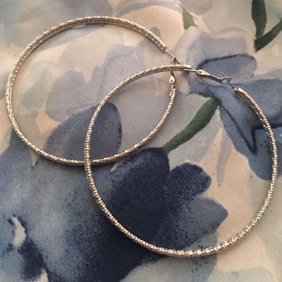Nasty gal silver hoop earrings