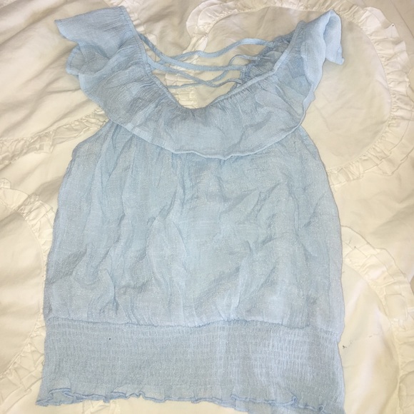 Small baby blue tank top