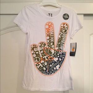 University of Tennessee peace sign t-shirt