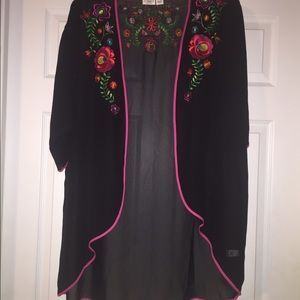 14/16 High Low Three Quater Sleeve Kimono