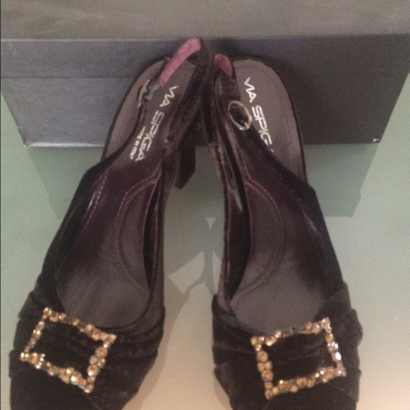 Velvet Via Spiga sling backs