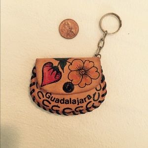 Hand crafted key chain coin purse