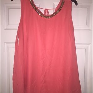 1x-2x Coral Studded Tank Top Tunic Price Drop
