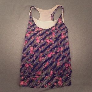 Floral razor back tank