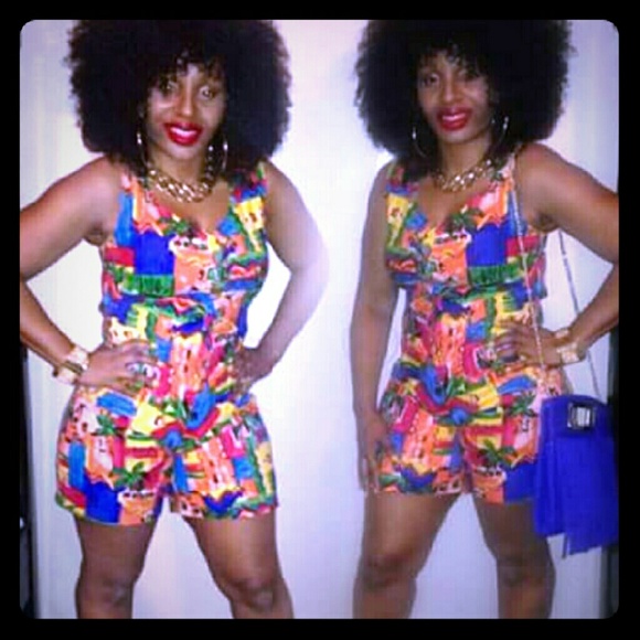 SPRING‼️Multi-color vintage romper