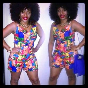 SPRING‼️Multi-color vintage romper