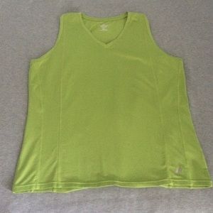 Green sleeveless workout shirt- Russell Athletics