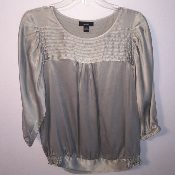Silver Silk Blouse
